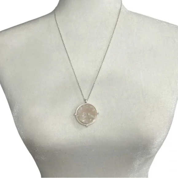 Lucky Brand Silver Pendant Necklace 22” 22 inches - Picture 3 of 6